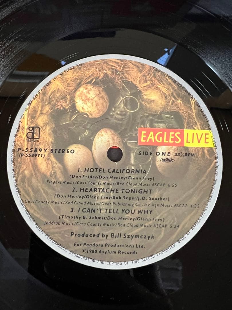 Eagles Live 2枚組LP 洋楽　ポスター付き 美盤　1980年