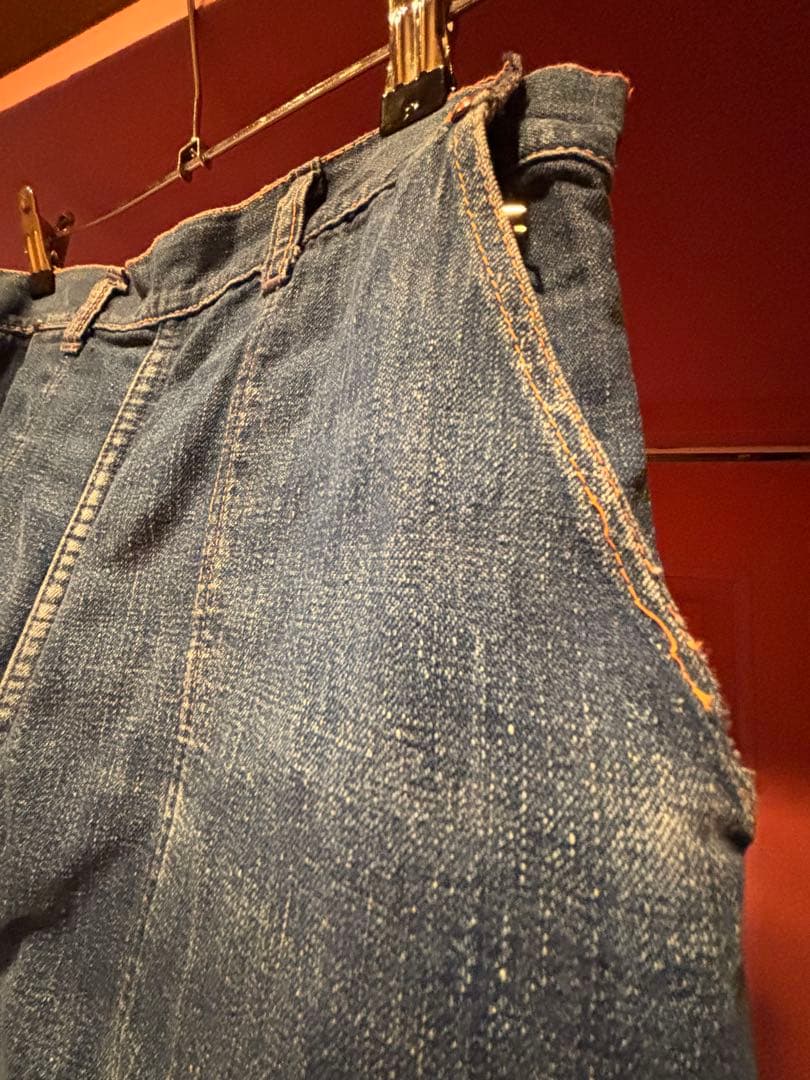 60’S デニム　ランチパンツ　ヴィンテージ　裏ネル　WALDESジッパー