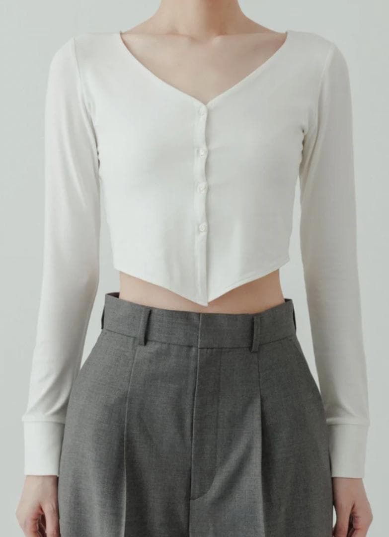【ё BIOTOP】rayon bustier V cardigan