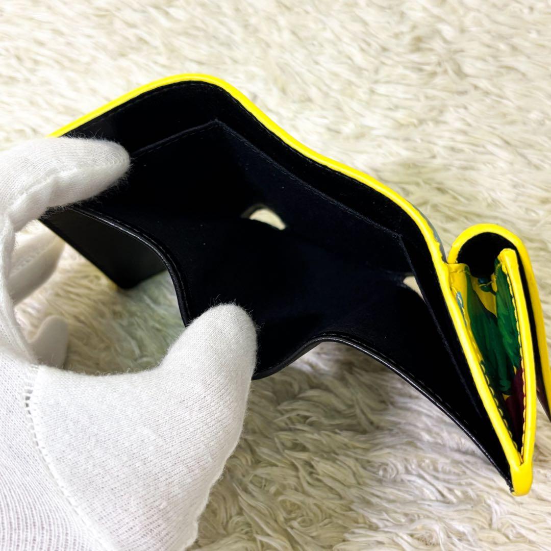 希少【未使用】バレンシアガ ペーパーウォレット 三つ折り財布 花柄 コンパクト