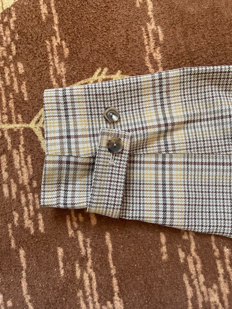 美品【AURALEE】WOOL SERGE CHECK ZIPUP ブルゾン