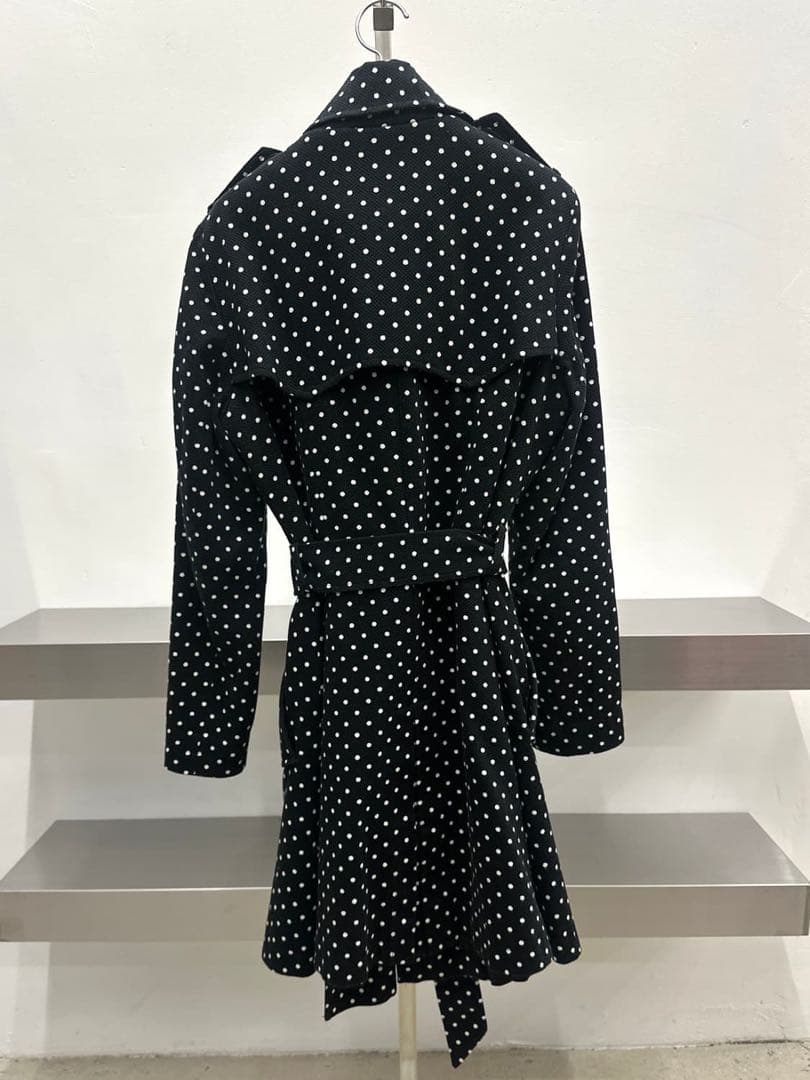 【美品✨⠀】Ralph Lauren ドット トレンチコート 黒 M 水玉