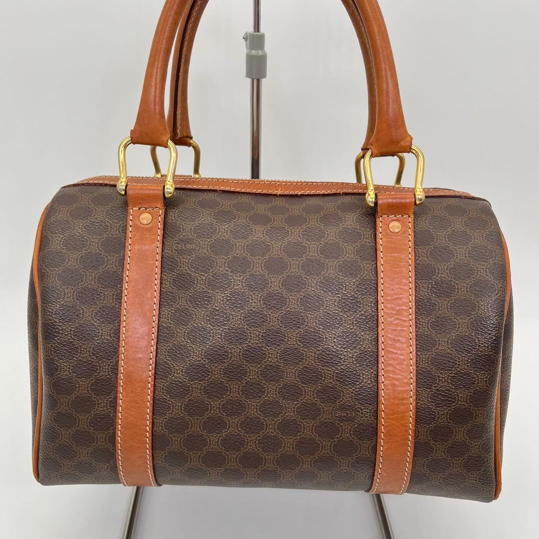 CELINE ハンドバッグ ミニボストン 手提げ マカダム柄 トリオンフ PVC