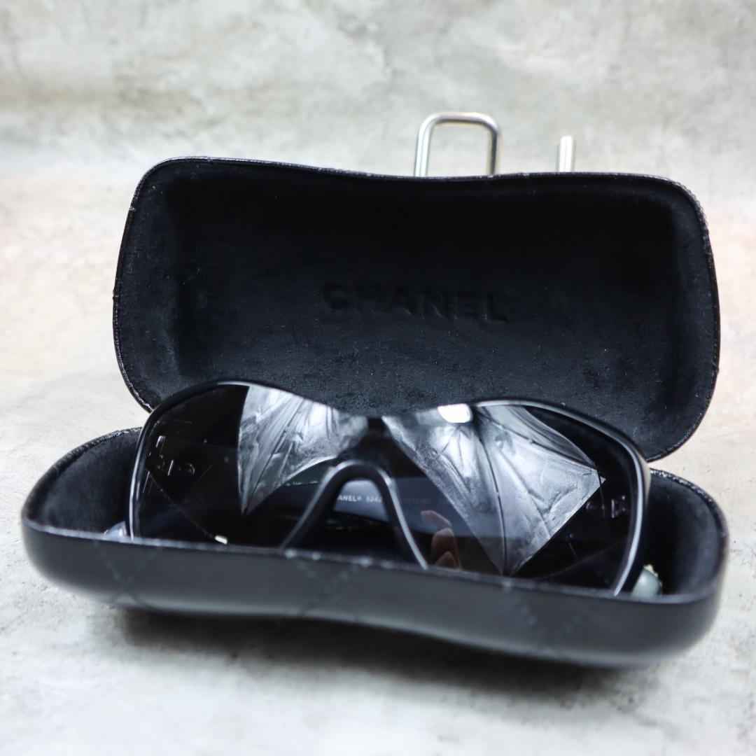 CHANEL シャネル サングラス ツイードテンプル ココマーク ブラック