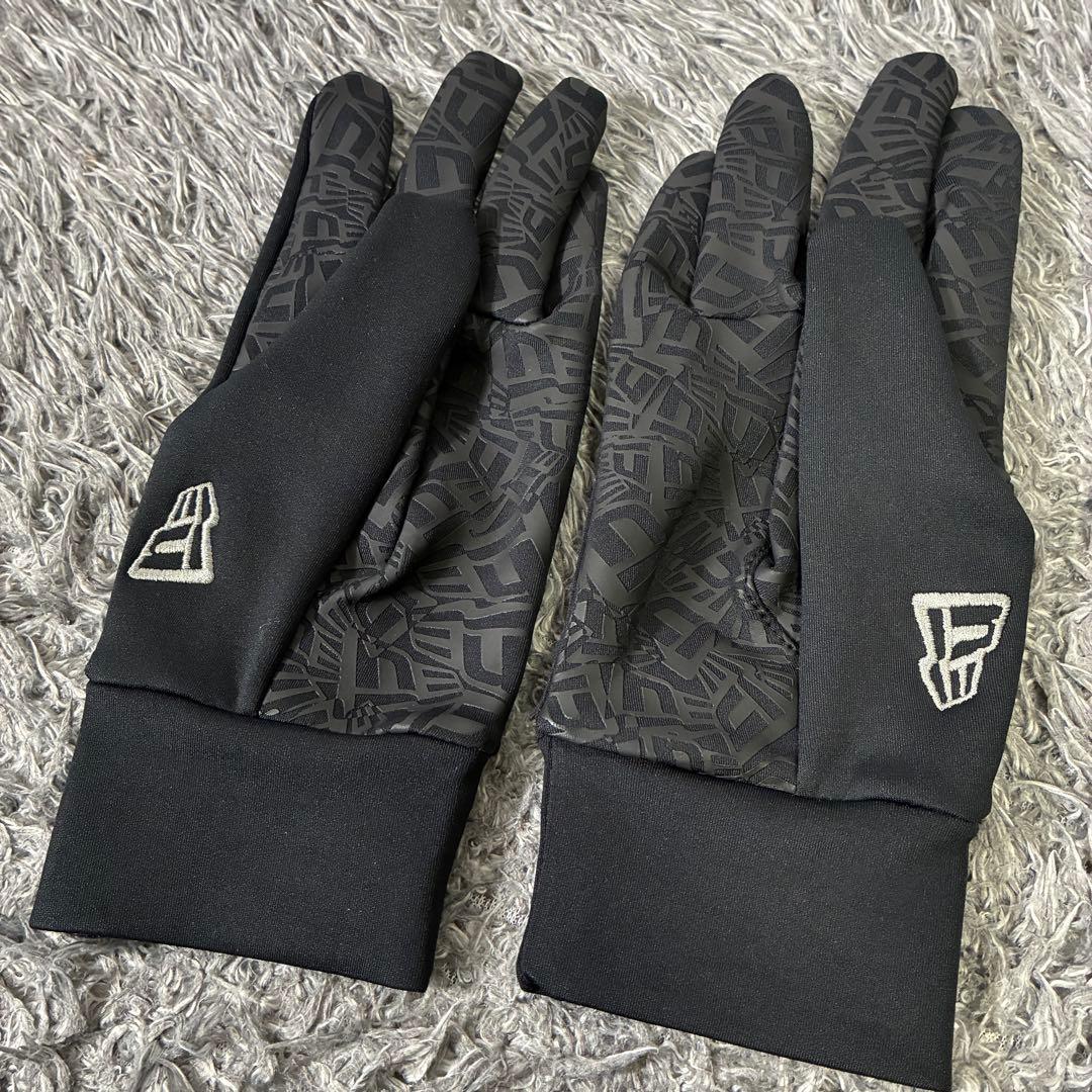 【美品】YOHJI YAMAMOTO×NEW ERA フリース手袋 M ブラック
