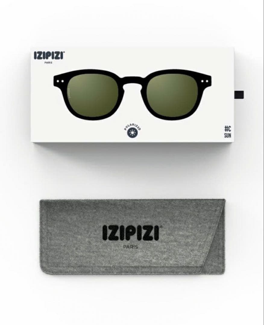 新品 IZIPIZI イジピジ C 偏光レンズ ブラック×グリーンレンズ