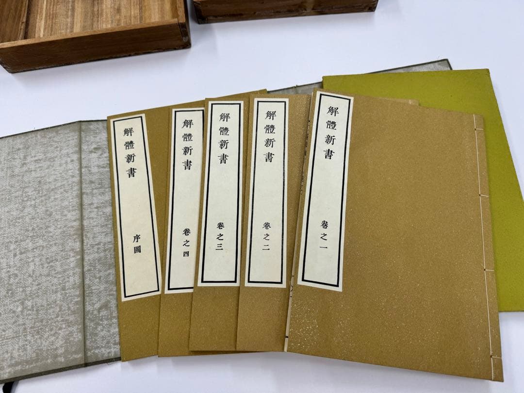 解体新書 です。 木箱に入ってます。　杉田玄白　古書