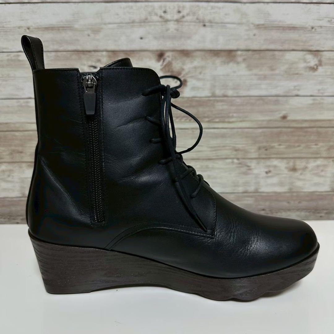 【未使用品】 Hills Avenue レースアップ ショートブーツ ブラック