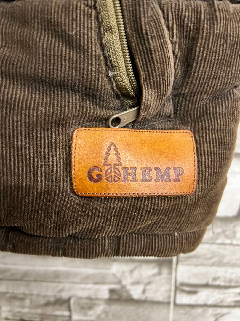 GOHEMP ダウン ベスト L ブラウン コットン