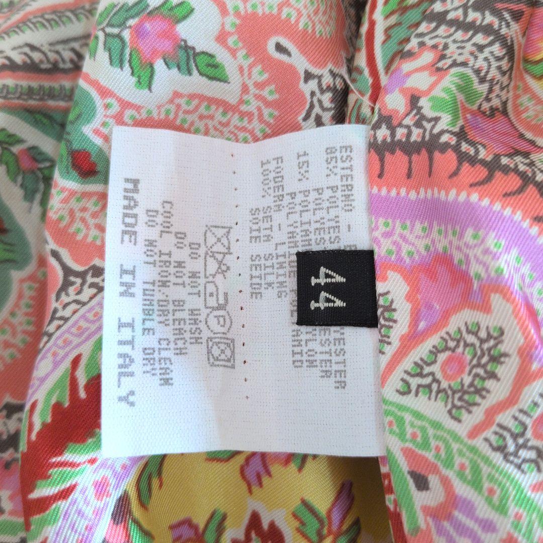 イタリア製★ETRO　薄手　コート　シルク　ペイズリー　サイズ44