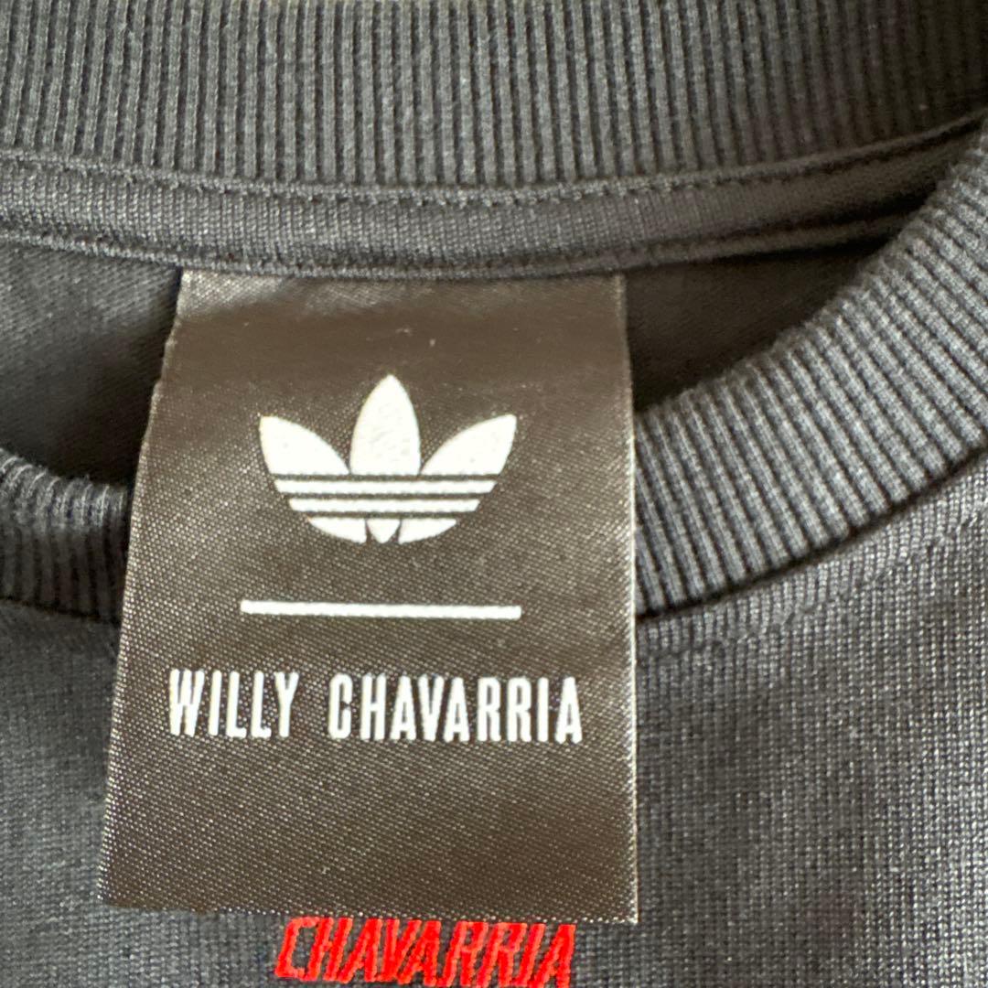 adidas Willy Chavarria Tシャツ 黒/赤