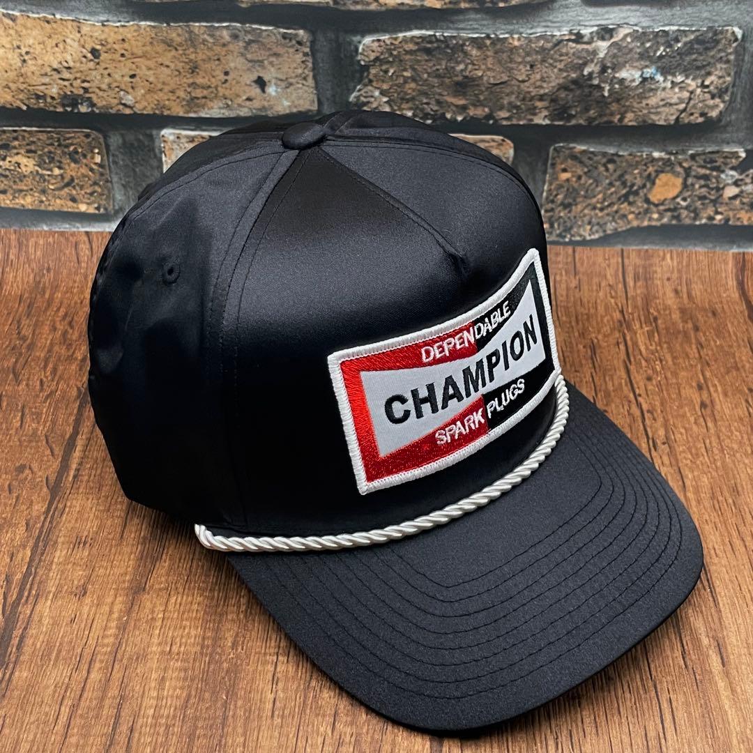 【CHAMPION】5パネルサテントラッカーキャップ　アメカジ