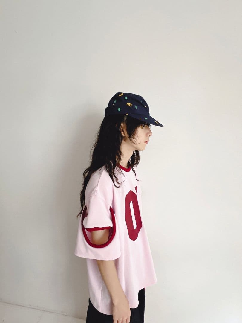 ♡大人F2♡2026SS♡フランキーグロウ♡くま ユニフォーム Tシャツ ピンク