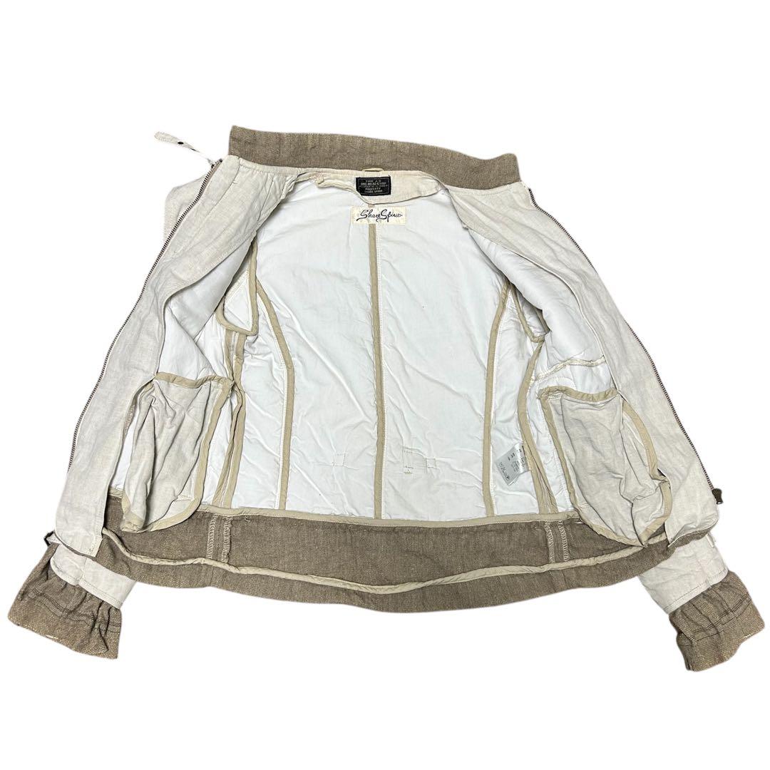 ★希少Share Spirit白ミリタリーJKT/　中綿入り　size36
