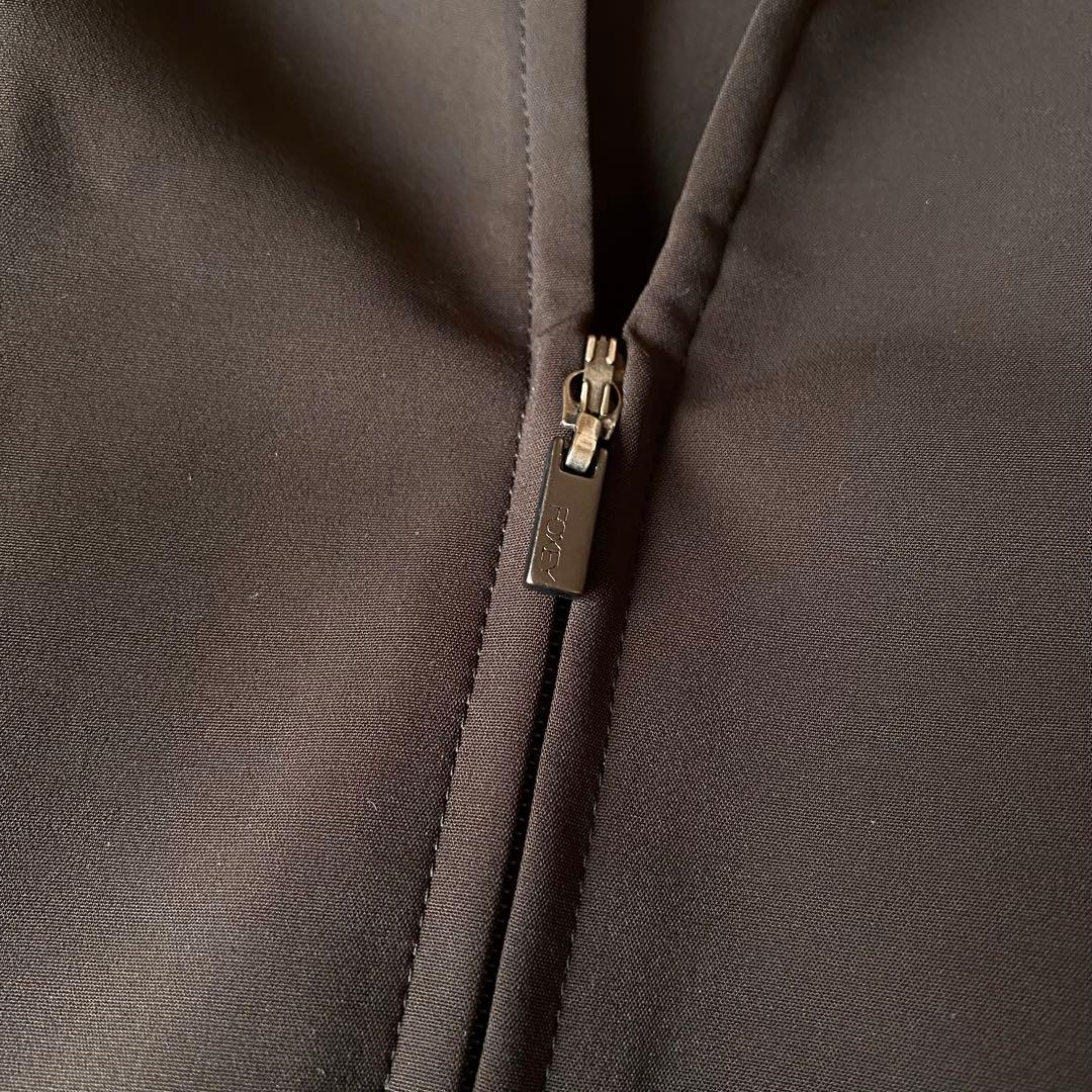 w715 極美品✨フォクシーニューヨーク シャツジャケット ダブルジップ