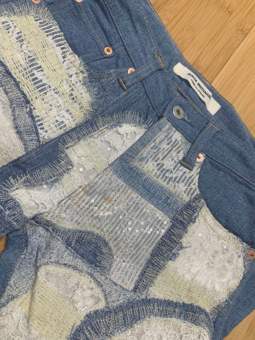 JUNYA WATANABE 2019 春夏 レース パッチワーク デニム