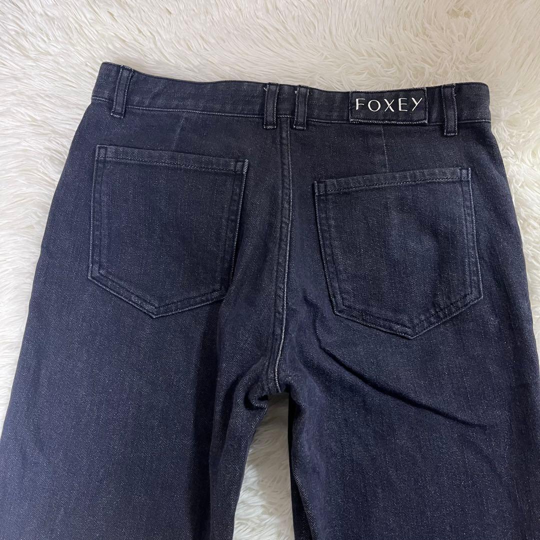 【美品】定価約5万 FOXEY NEW YORK デニムパンツ 38 インディゴ