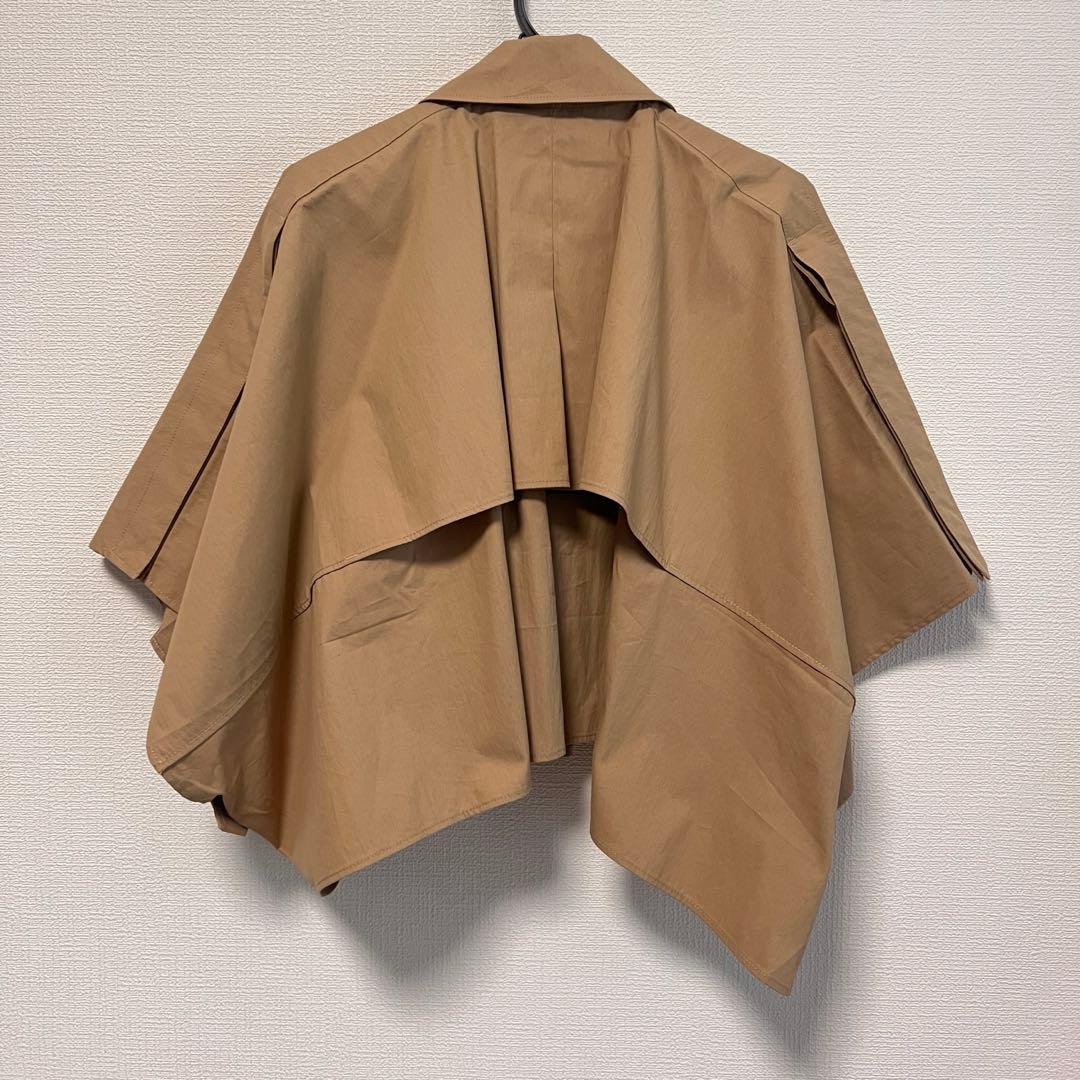 COS 美品 クロップド トレンチコート ケープ