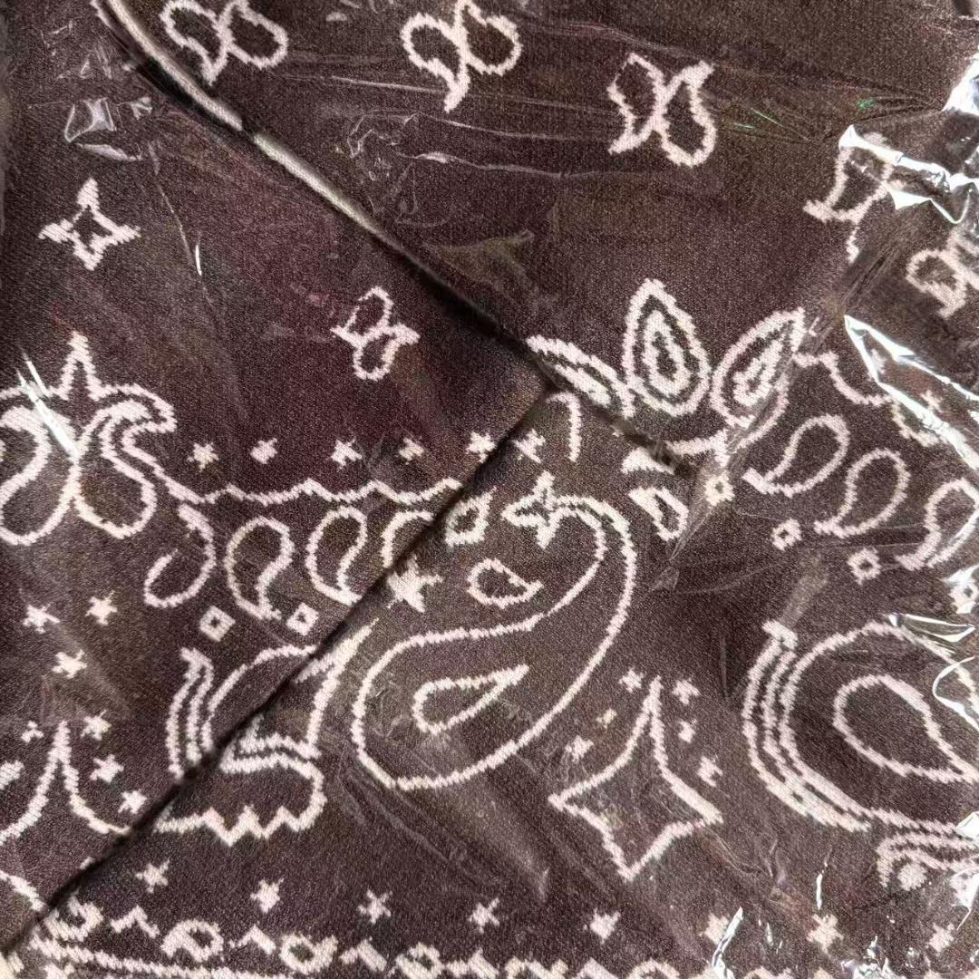 即日発送 Gypsohila Paisley Knit Stole ブラウン