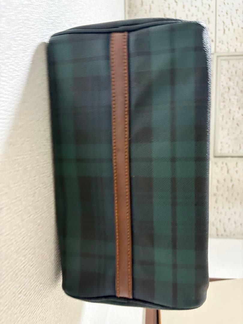 Polo Ralph Lauren グリーン系チェック ボストンバッグ