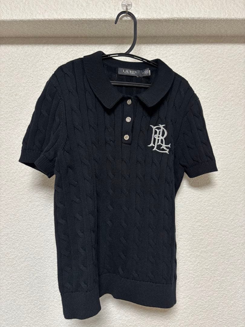 LAUREN RALPH LAUREN ケーブルニット コットン　ポロ セーター