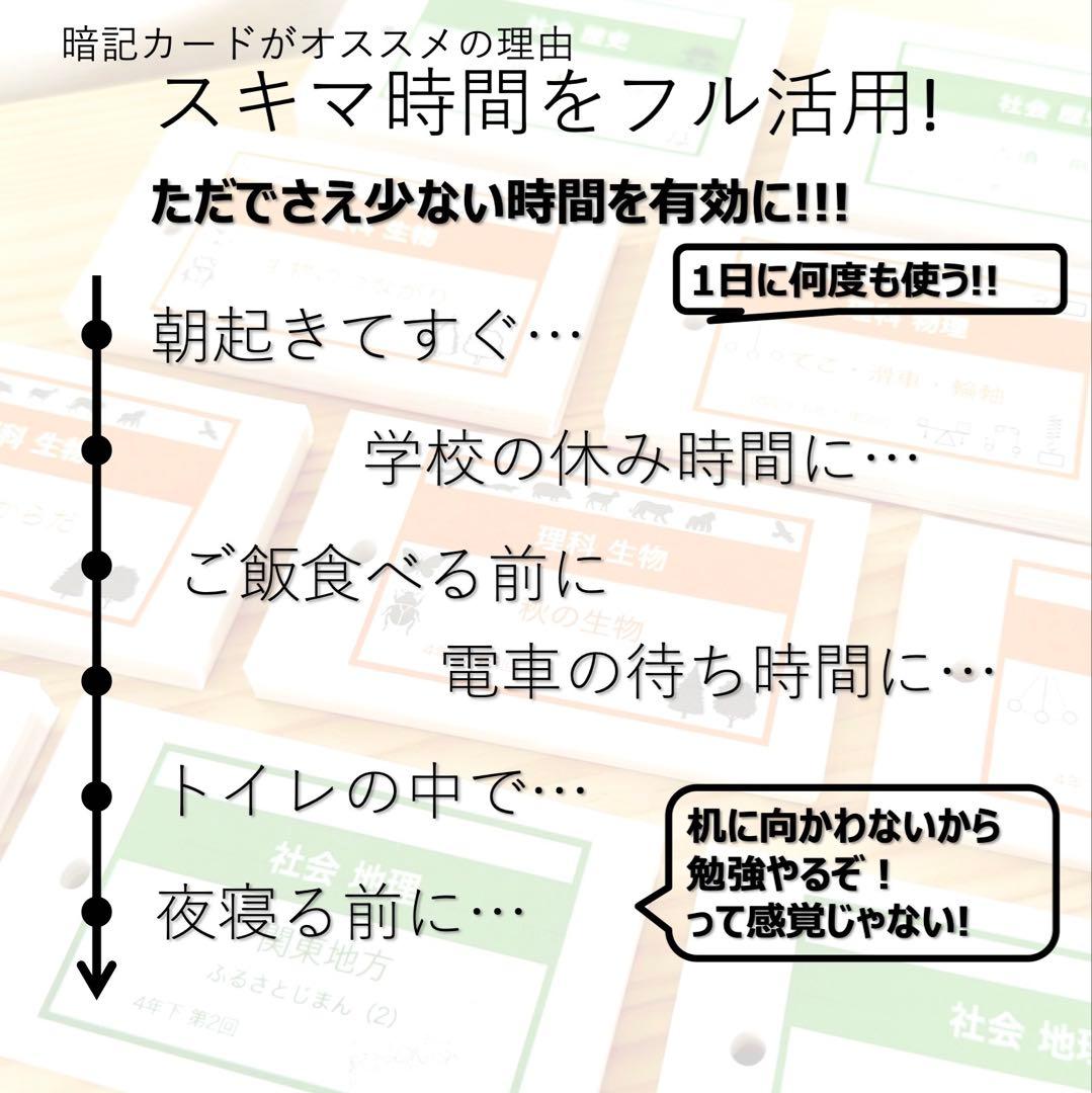 中学受験 暗記カード【4年上 社会・理科 1-9回】組分けテスト対策 予シリ