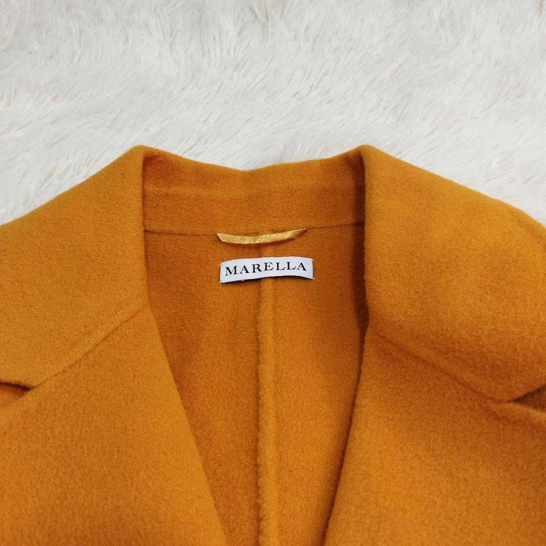 18162✨美品✨マレーラ クチートアマーノ カシミヤ混 リバーコート 42