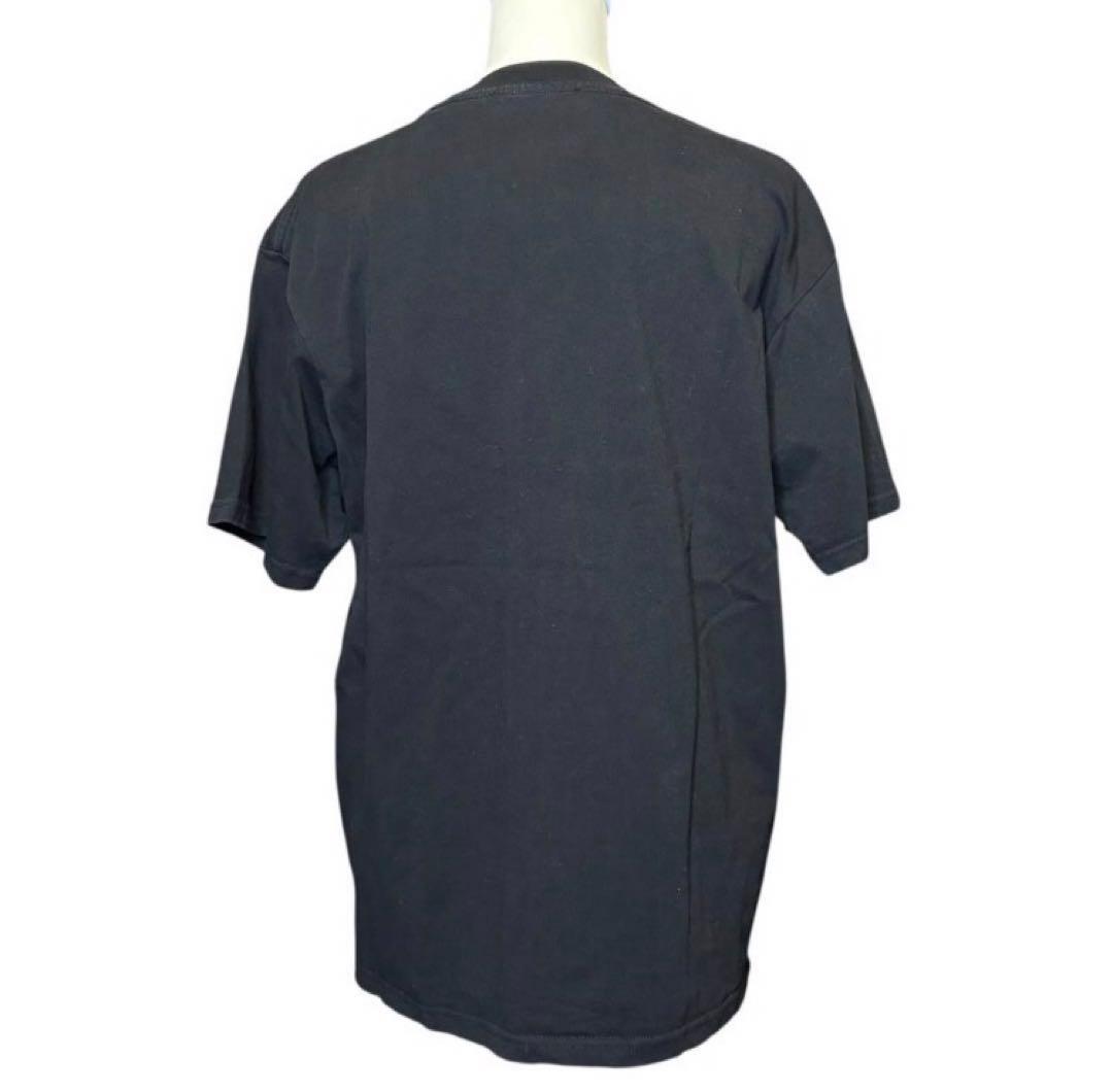 Acne Studios ブラック Tシャツ　ミラー　フェイスロゴ　シンプル