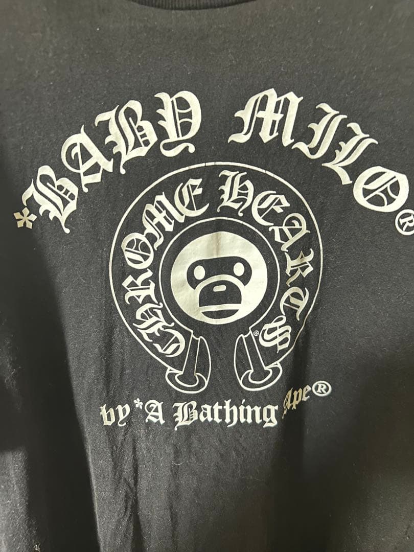 【じきじきと】 CHROM HARETS×APE Tシャツ ブラック〈M〉