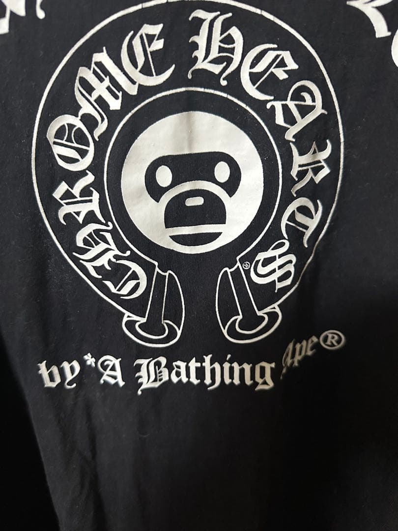 【じきじきと】 CHROM HARETS×APE Tシャツ ブラック〈M〉