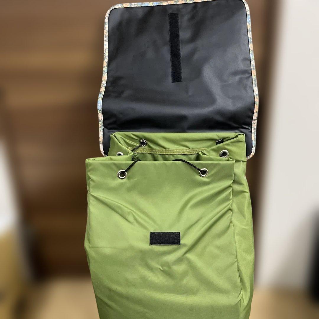 Carrylight 折りたたみキャリーカート グリーン・花柄　象印ウィズワン