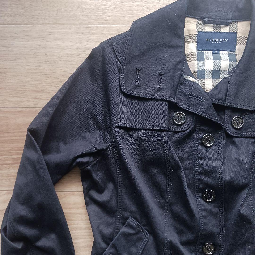 春用 　BURBERRY LONDON　ジャケット　短丈　黒　48号　XXL