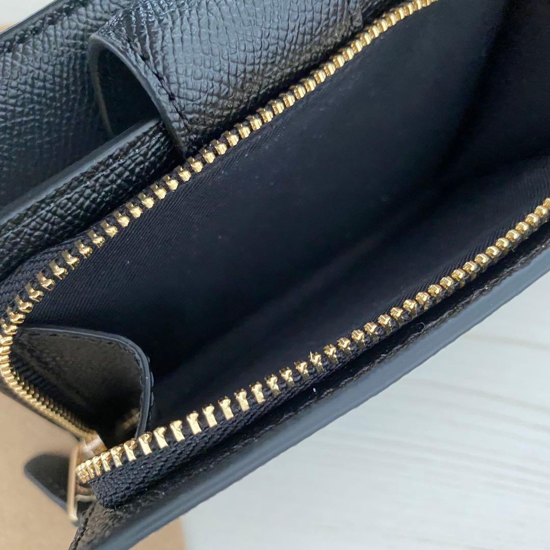 ✨ 新品　COACH　コーチ 財布 折り財布　２つ折り財布 ブラック