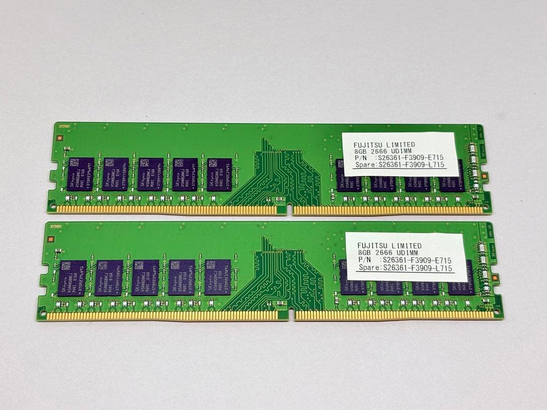 PC4-2666V-ED2-11 ECC Unbffered 8GBx2枚