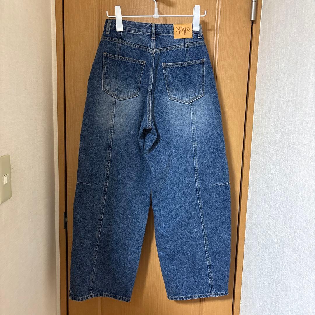 Nalm. barrel leg wide denim Sサイズ
