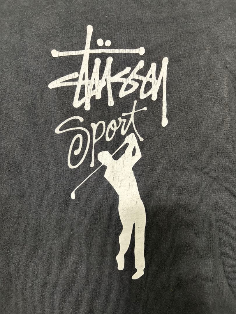 希少】old stussyブラック Tシャツ ゴルフデザイン