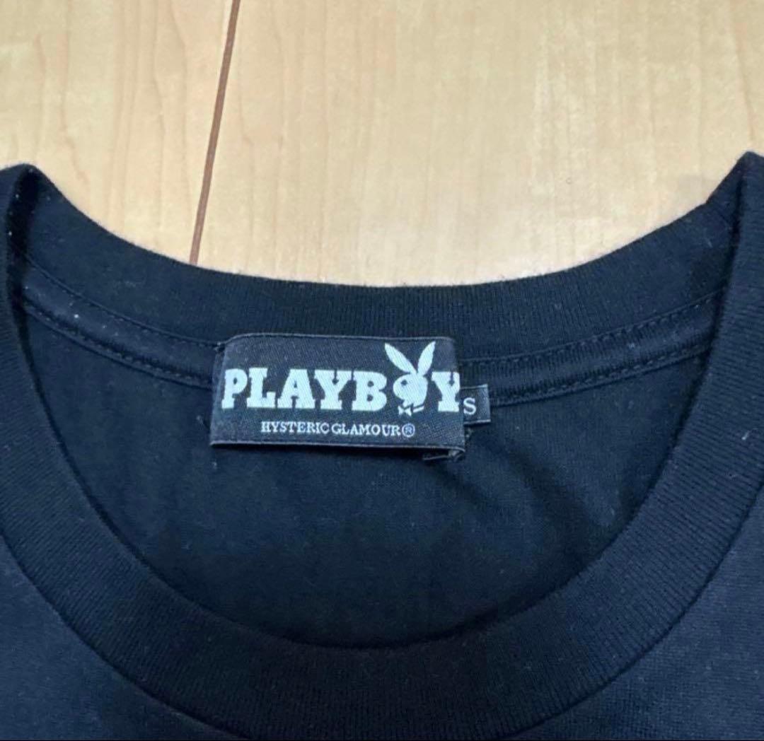 【美品】HYSTERIC GLAMOURメンズ　PLAYBOY　半袖 T　黒　S