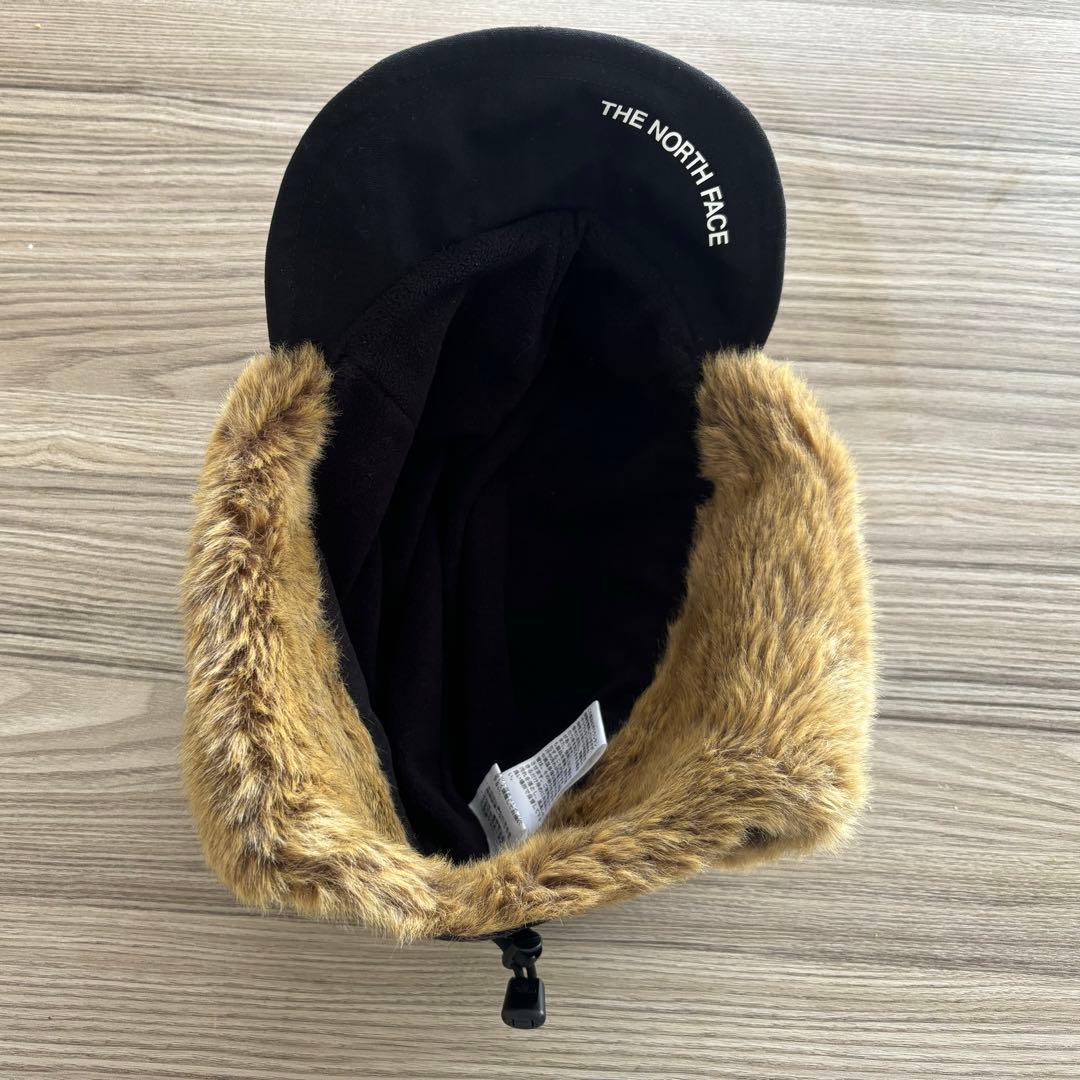 THE NORTH FACE フライトキャップ 黒色 ファー付き