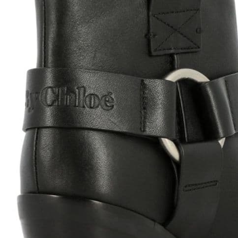 新品・未使用✨See by Chloé アンクル ショートブーツ 黒 レザー