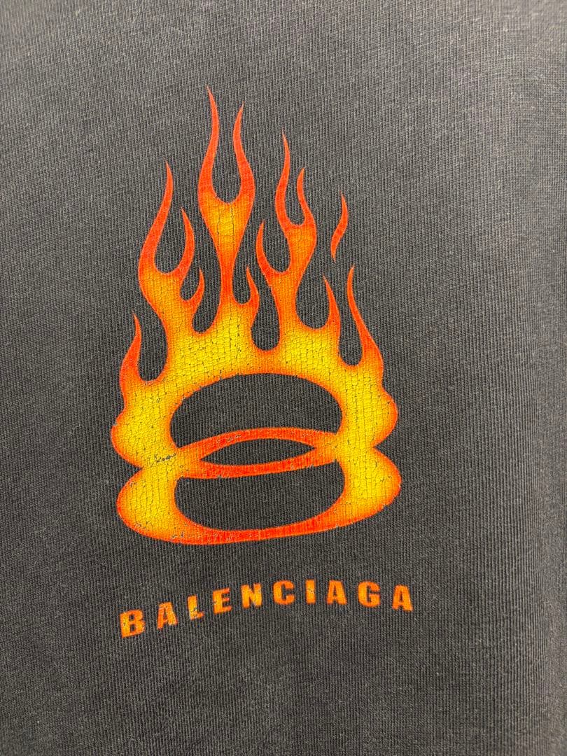 定価13万 balenciaga フレイムロゴ オーバーサイズフィット