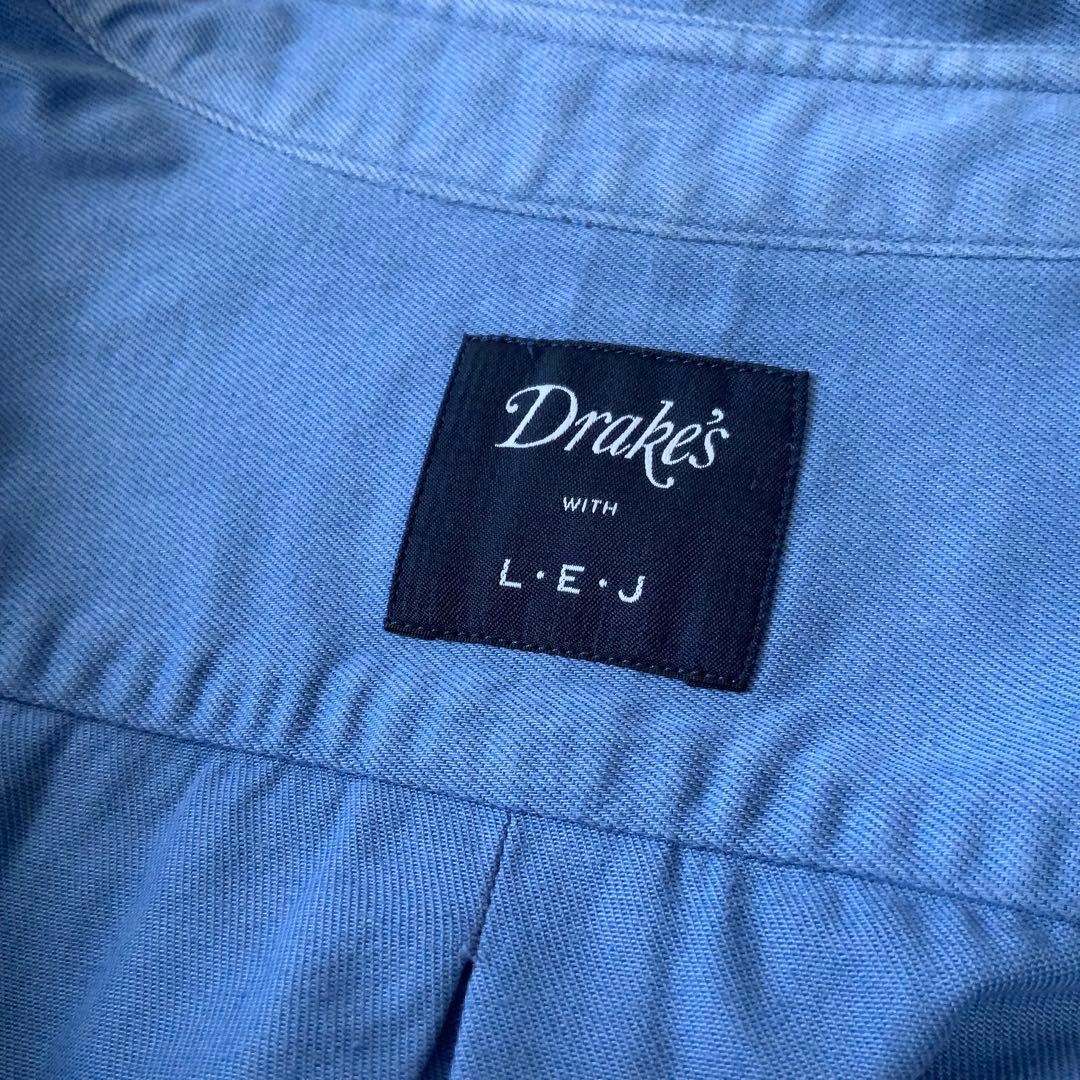 英国製 Drake’s ドレイクス × L.E.J シャツジャケット L ブルー