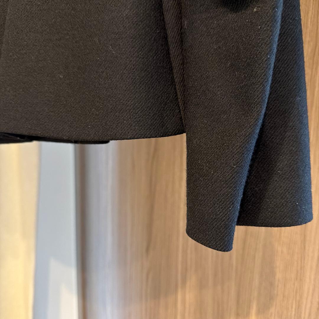 に*ん様 超美品 クリーニング済み anayiノーカラージャケット 黒 ペプラム
