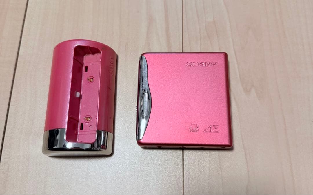 動作品　SHARP ポータブルMDプレイヤー MD-DS55-P ピンク