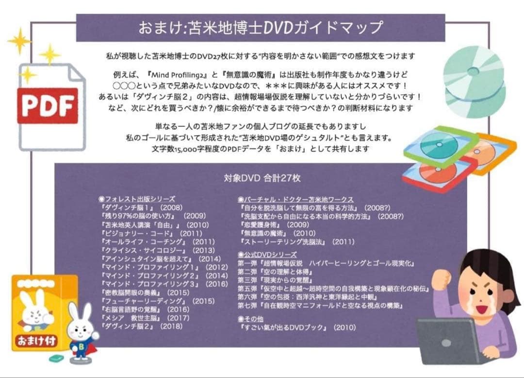 第24弾 コグニティブ・サブリミナル　苫米地英人 DVD