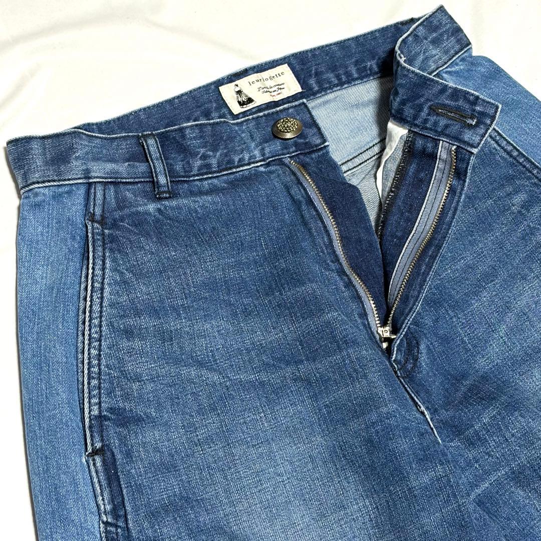 leur logette ワイドバギーデニムパンツ　デニム