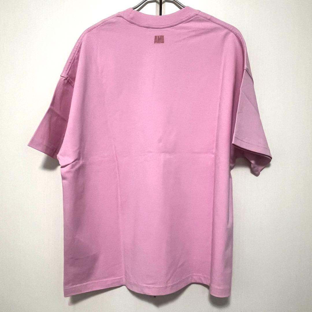 ami ピンク Tシャツ ハート刺繍