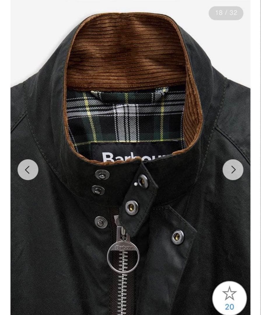 Barbour トランスポート スタンドカラー　セージグリーン 38
