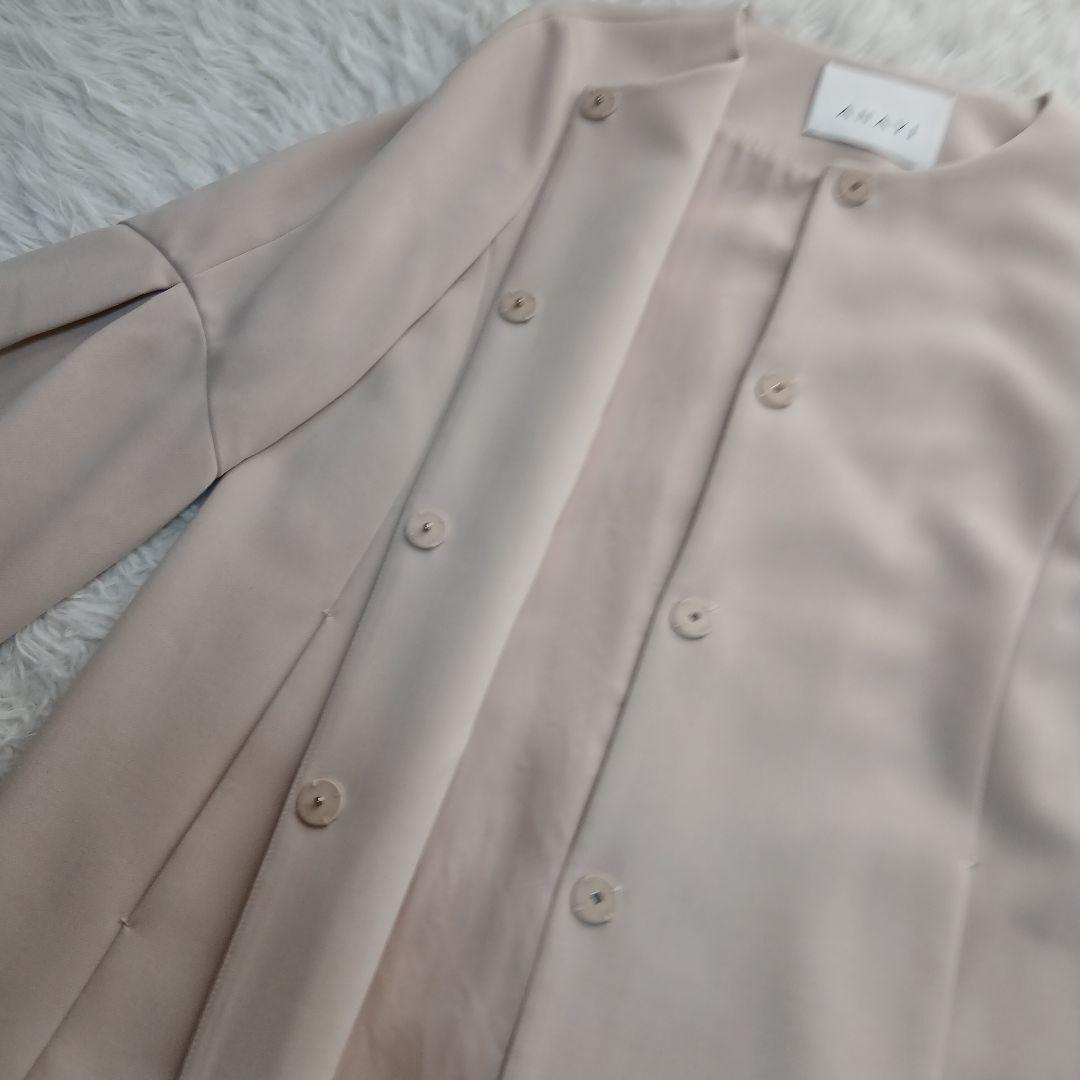 【ANAYI】現行タグ　ダブルクロスフレアスリーブコート　ベージュ