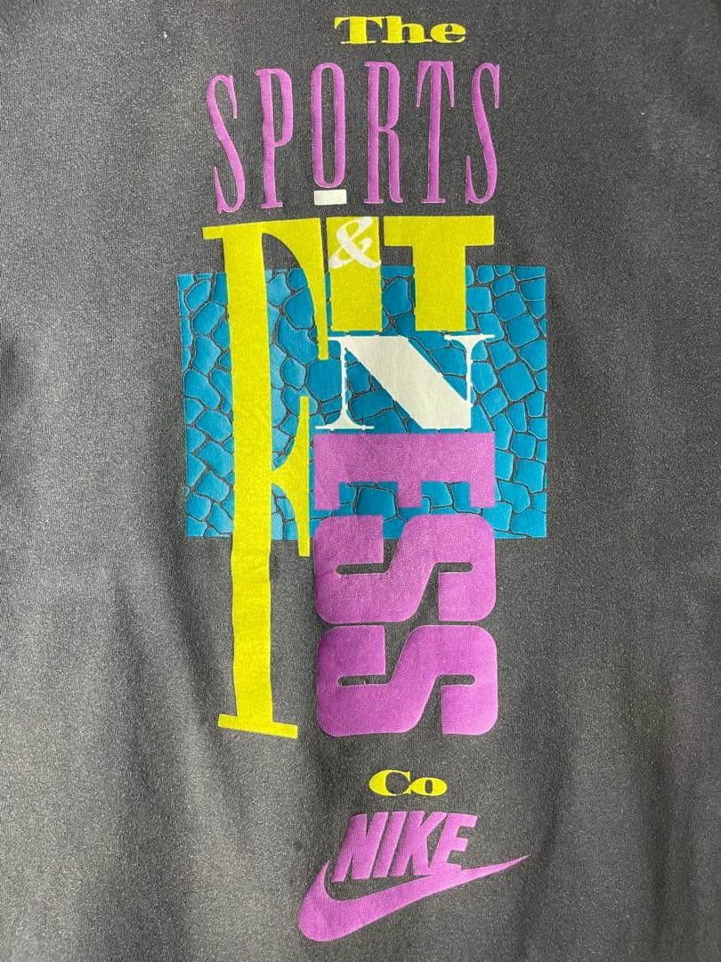 90s USA製ヴィンテージ NIKE ナイキ　銀タグロゴTシャツ　フェード
