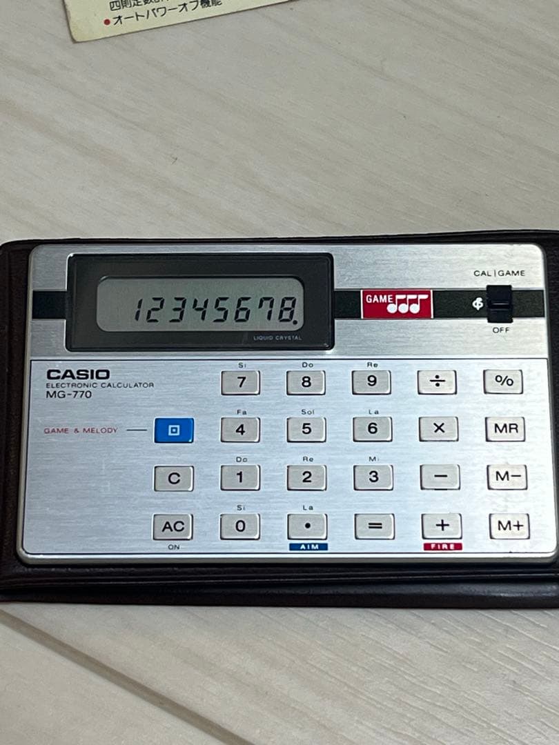 超希少CASIO ゲーム電卓　MG-770